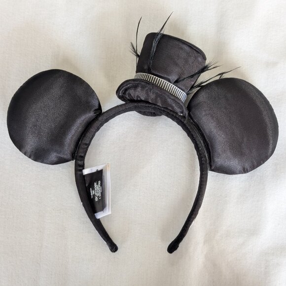 Disney Parks Nightmare Before Christmas Jack Skellington Satin Top Hat Ears - Picture 6 of 7
